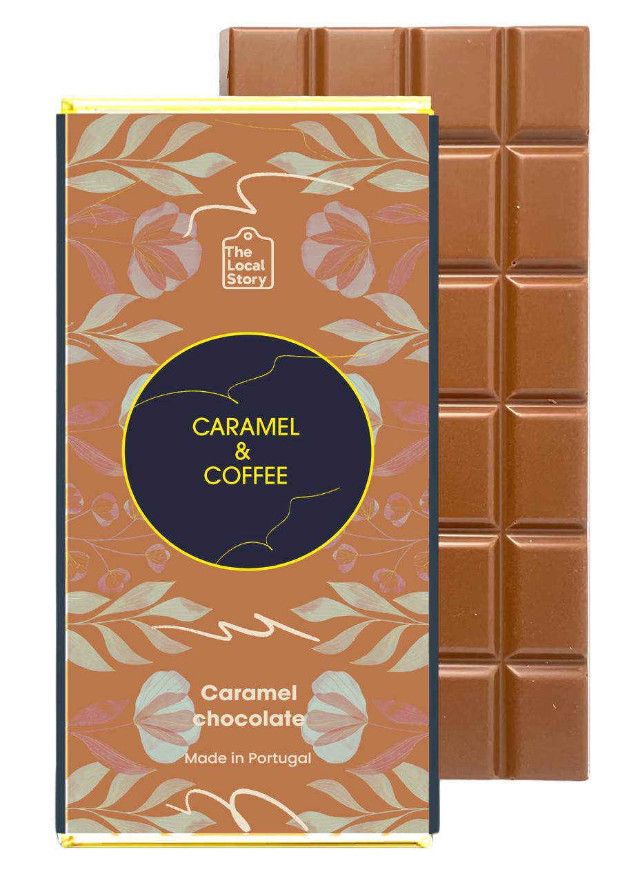 Premium caramel chocolate aged with specialty coffee beens